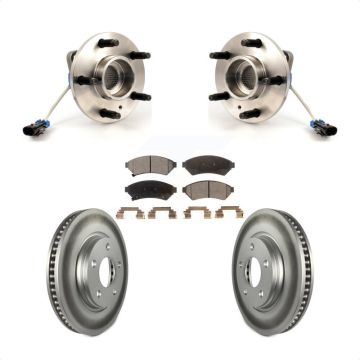 Front Hub Bearing Coated Brake Rotor Pad Kit For Buick Pontiac LaCrosse Grand Prix Allure KBB-103484