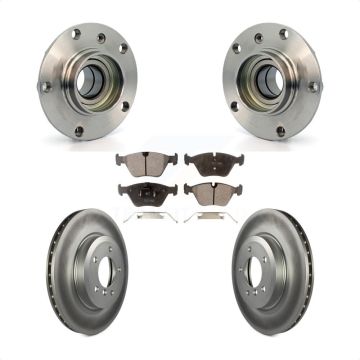 Front Hub Bearing Assembly Coated Disc Brake Rotors And Pads Kit For BMW 330Ci Z4 330i KBB-103497