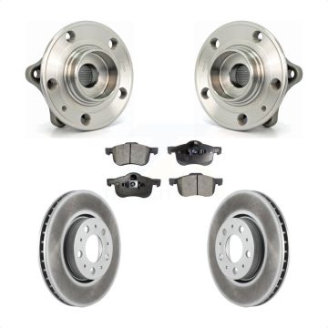 Front Hub Bearing Assembly Coated Disc Brake Rotor And Pad Kit For Volvo S60 XC70 V70 S80 KBB-103524