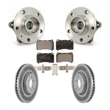Front Hub Bearing Coat Brake Rotor Pads Kit For Volvo V70 With 305mm Diameter KBB-103525