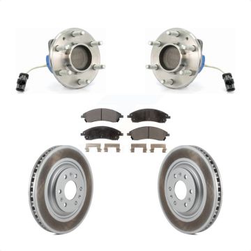 Front Hub Bearing Assembly Coated Disc Brake Rotor Pad Kit For 2004-2009 Cadillac SRX RWD KBB-103528