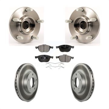 Front Hub Bearing Assembly Coated Disc Brake Rotors And Pads Kit For Mazda 3 2.0L KBB-103544