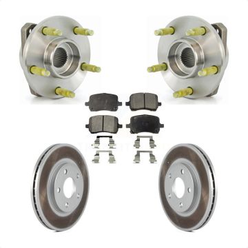 Front Hub Bearing Assembly Coated Disc Brake Rotors And Pads Kit For Chevrolet Malibu KBB-103551
