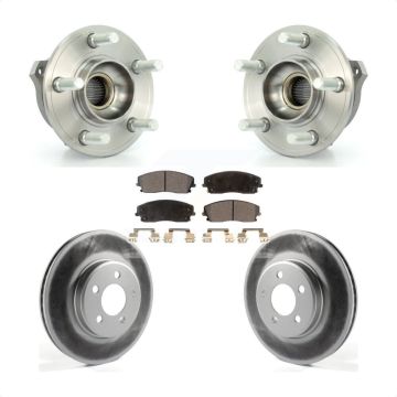 Front Hub Bearing Assembly Coat Brake Rotor Pad Kit For Dodge Charger Chrysler 300 Magnum KBB-103574