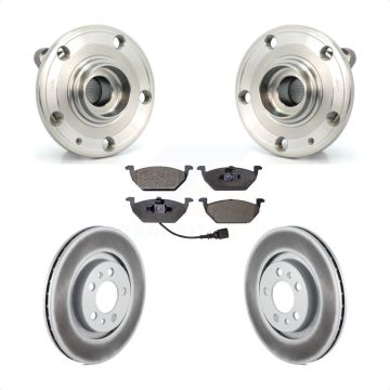 Front Hub Bearing Assembly Coated Disc Brake Rotors And Pads Kit For Volkswagen Jetta KBB-103585
