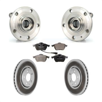 Front Hub Bearing Assembly Coated Disc Brake Rotors And Pads Kit For Volkswagen Jetta KBB-103586