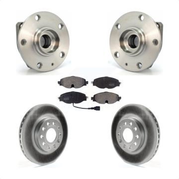 Front Hub Bearing Assembly Coat Brake Rotor Pad Kit For Volkswagen Golf SportWagen e-Golf KBB-103615