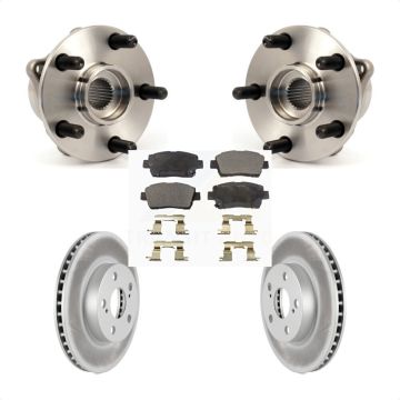 Front Hub Bearing Assembly Coated Disc Brake Rotor And Pad Kit For 2004-2009 Toyota Prius KBB-103621