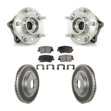 Front Hub Bearing Assembly Coated Brake Rotor & Pads Kit For Hyundai Santa Fe Kia Sorento KBB-103623