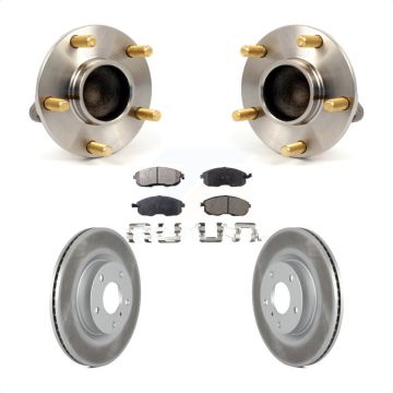 Front Hub Bearing Assembly Coated Disc Brake Rotor & Pad Kit For Nissan 350Z INFINITI G35 KBB-103628