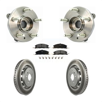 Front Hub Bearing Assembly Coat Brake Rotor Pads Kit For Ford Flex Taurus Lincoln MKT MKS KBB-103642