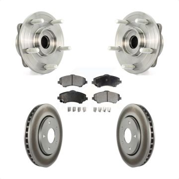 Front Hub Bearing Assembly Coated Disc Brake Rotors And Pads Kit For Dodge Journey KBB-103654