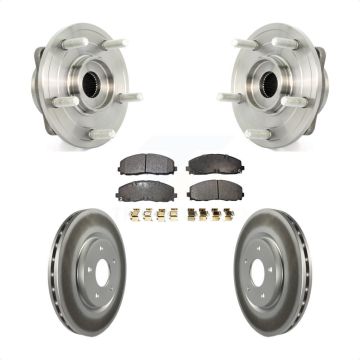 Front Hub Bearing Assembly Coated Disc Brake Rotors And Pads Kit For Dodge Journey KBB-103656
