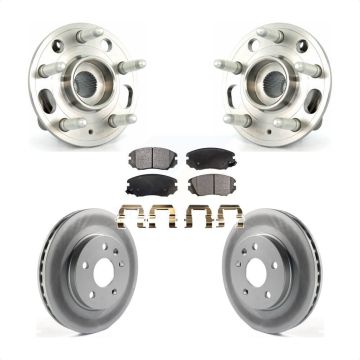 Front Hub Bearing Coated Brake Rotor & Pads Kit For Chevrolet Buick Malibu Regal LaCrosse KBB-103662