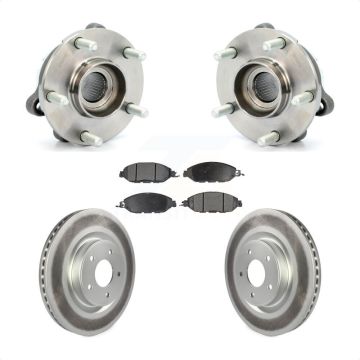 Front Hub Bearing Coated Brake Rotor & Pad Kit For Nissan Pathfinder Murano INFINITI QX60 KBB-103675