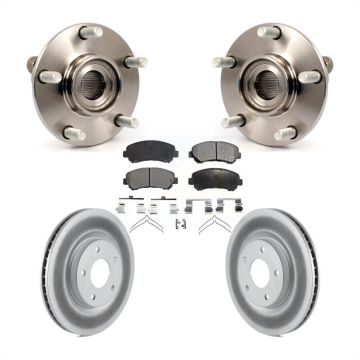Front Hub Bearing Assembly Coated Disc Brake Rotors And Pads Kit For Nissan Rogue Select KBB-103678