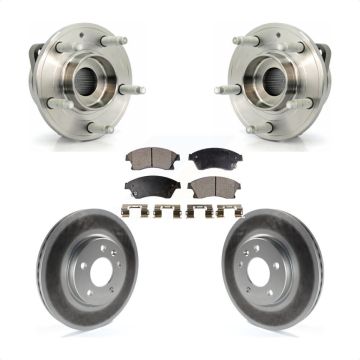 Front Hub Bearing Assembly Coated Disc Brake Rotor And Pad Kit For 2012-2013 Buick Verano KBB-103701