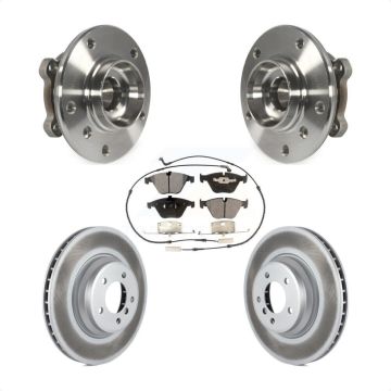 Front Hub Bearing Assembly Coated Brake Rotor Pads Kit For 2013 BMW X1 xDrive35i with AWD KBB-103719