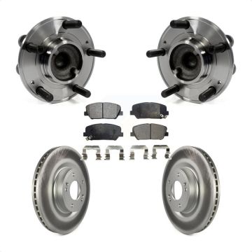 Front Hub Bearing Assembly Coated Disc Brake Rotor And Pads Kit For Hyundai Genesis Coupe KBB-103735