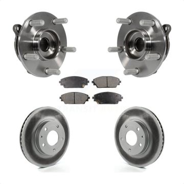 Front Hub Bearing Assembly Coated Disc Brake Rotors And Pads Kit For Mazda 3 CX-3 Sport KBB-103747
