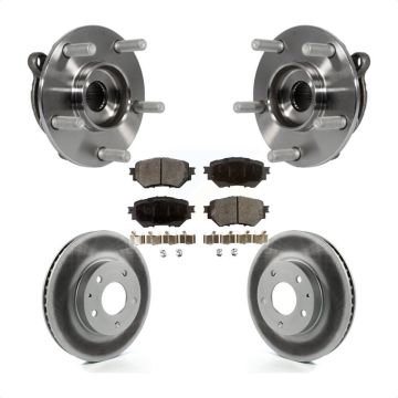 Front Hub Bearing Assembly Coated Disc Brake Rotors And Pads Kit For Mazda 3 Sport KBB-103748