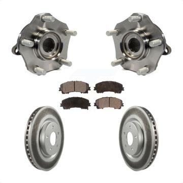 Front Hub Bearing Assembly Coated Disc Brake Rotors And Pads Kit For Nissan Rogue KBB-103750