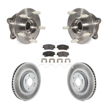 Front Hub Bearing Assembly Coated Disc Brake Rotors And Pads Kit For Kia Sportage KBB-103765