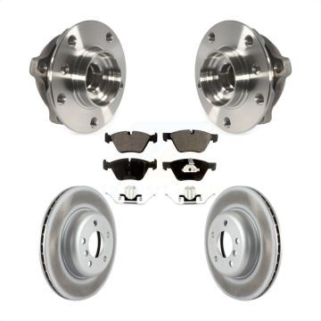 Front Hub Bearing Assembly Coated Disc Brake Rotors And Pads Kit For BMW 528i xDrive KBB-103772