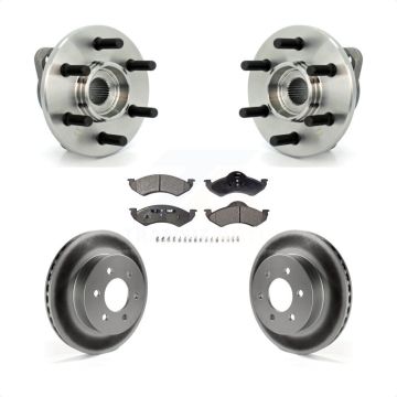 Front Hub Bearing Assembly Coated Disc Brake Rotors And Pads Kit For Dodge Dakota Durango KBB-103774