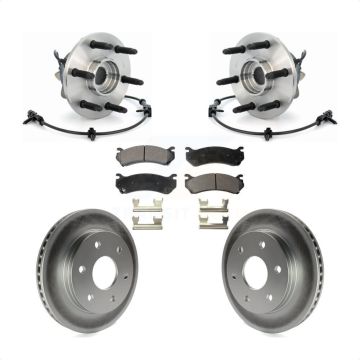 Front Hub Bearing Coat Brake Rotor Pads Kit For Chevrolet GMC Silverado 1500 Sierra Yukon KBB-103788