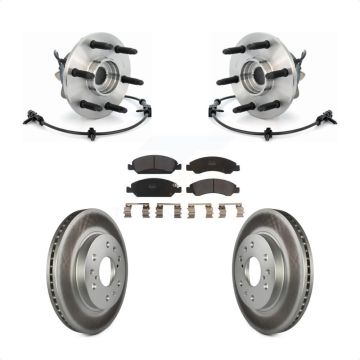 Front Hub Bearing Coat Brake Rotor Pad Kit For Chevrolet GMC Silverado 1500 Sierra Savana KBB-103789