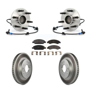 Front Hub Bearing Coat Brake Rotor Pad Kit For Chevrolet GMC Silverado 1500 Sierra Savana KBB-103800