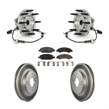 Front Hub Bearing Coated Disc Brake Rotor Pad Kit For Chevrolet GMC Silverado 1500 Sierra KBB-103805
