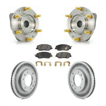 Front Hub Bearing Assembly Coated Brake Rotor & Pads Kit For Kia Sedona Hyundai Entourage KBB-103841