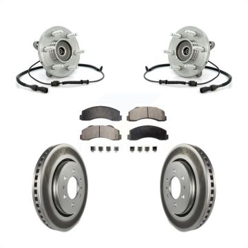 Front Hub Bearing Coat Brake Rotor Pad Kit For 2010 Ford Expedition Lincoln Navigator 4WD KBB-103845