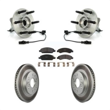 Front Hub Bearing Coat Brake Rotor Pads Kit For Chevrolet GMC Sierra 1500 Silverado Tahoe KBB-103849