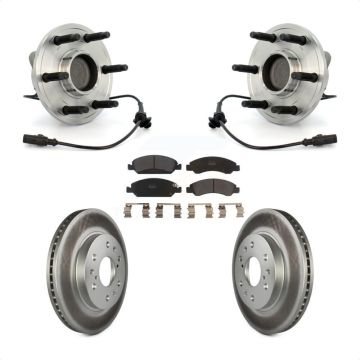 Front Hub Bearing Coat Brake Rotor Pads Kit For Chevrolet GMC Sierra 1500 Silverado Tahoe KBB-103854