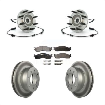 Front Hub Bearing Coat Brake Rotor Pad Kit For Dodge Ram 1500 3500 2500 With 8 Lug Wheels KBB-103858