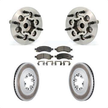 Front Hub Bearing Assembly Coated Brake Rotor & Pad Kit For Chevrolet Colorado GMC Canyon KBB-103867