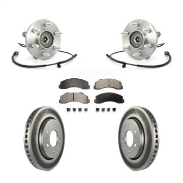 Front Hub Bearing Coated Brake Rotor Pads Kit For Ford F-150 Expedition Lincoln Navigator KBB-103882