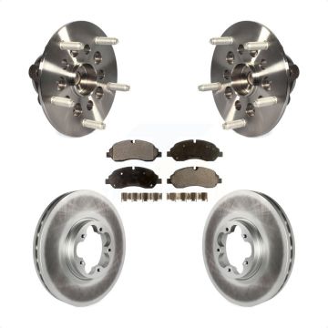 Front Hub Bearing Assembly Coated Brake Rotor & Pads Kit For Ford Transit-250 Transit-150 KBB-103893