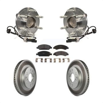 Front Hub Bearing Coat Brake Rotor Pads Kit For GMC Sierra 1500 Chevrolet Silverado Tahoe KBB-103895
