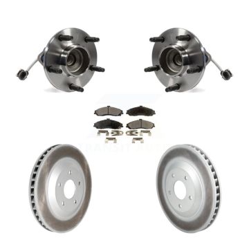 Front Hub Bearing Assembly Coated Brake Rotor Pad Kit For Chevrolet Corvette Cadillac XLR KBB-103903