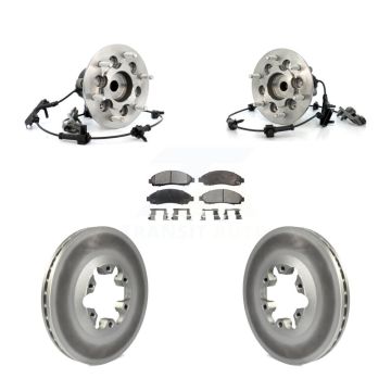 Front Hub Bearing Assembly Coat Brake Rotor Pad Kit For Chevrolet Colorado GMC Canyon RWD KBB-103925
