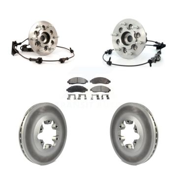 Front Hub Bearing Coat Brake Rotor Pads Kit For Chevrolet Colorado GMC Canyon Isuzu i-350 KBB-103929