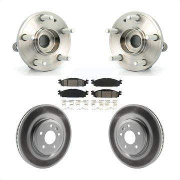 Front Hub Bearing Assembly Coated Disc Brake Rotors And Pads Kit For Ford Explorer KBB-103935