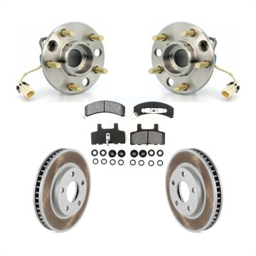 Front Hub Bearing Coated Brake Rotor & Pads Kit For Cadillac DeVille Fleetwood 60 Special KBB-103950