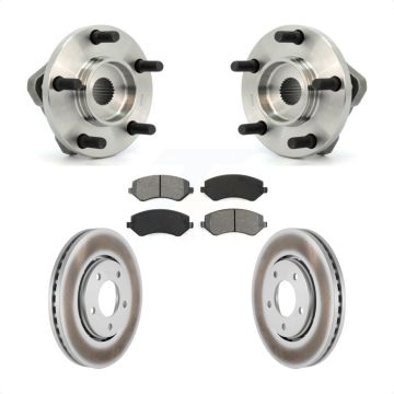 Front Hub Bearing Coated Disc Brake Rotor Pad Kit For Dodge Caravan Grand Chrysler Town & KBB-103970