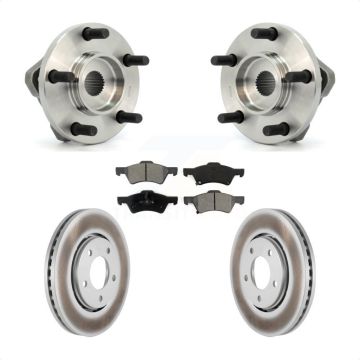 Front Hub Bearing Assembly Coated Brake Rotor Pads Kit For Dodge Caravan Chrysler Voyager KBB-103971