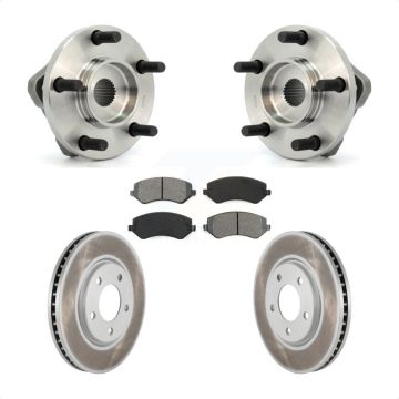 Front Hub Bearing Coated Brake Rotor And Pad Kit For Dodge Grand Caravan Chrysler Voyager KBB-103972